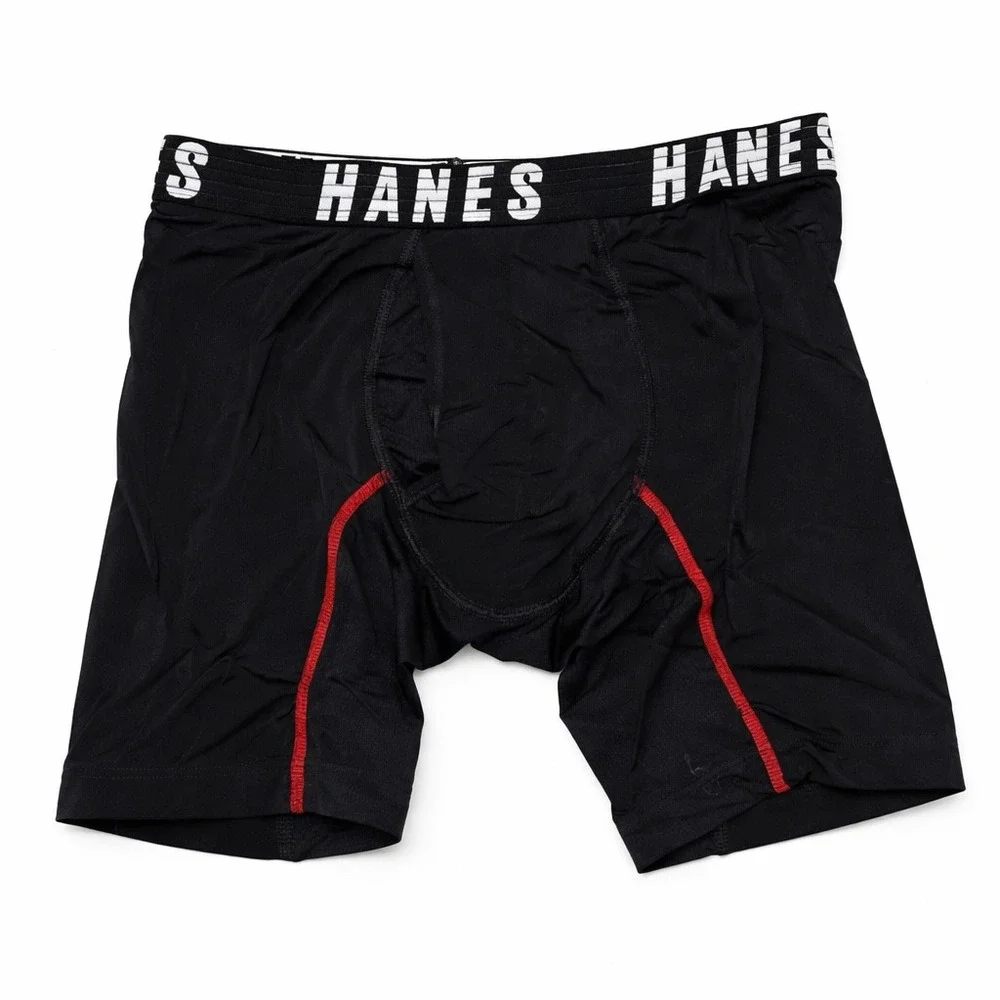 Hanes‎ Small (28-30) Moves X-Temp Performance Boxer Briefs 3-Pack Black Grey